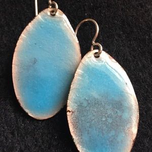 Enameled earrings